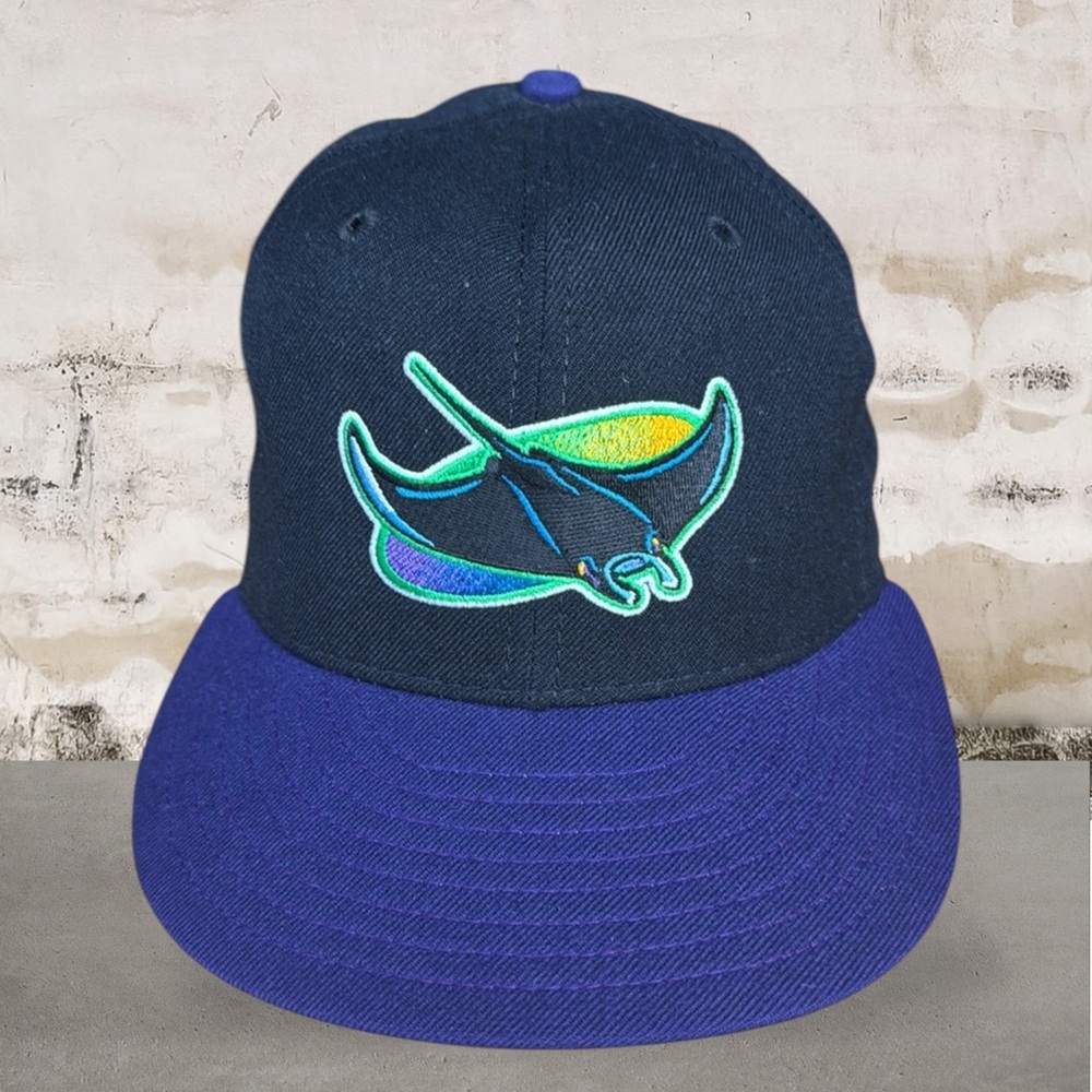 NOS Tampa Bay Devil Rays New Era Diamond Collection Pro Model Wool Fitted Hat 7